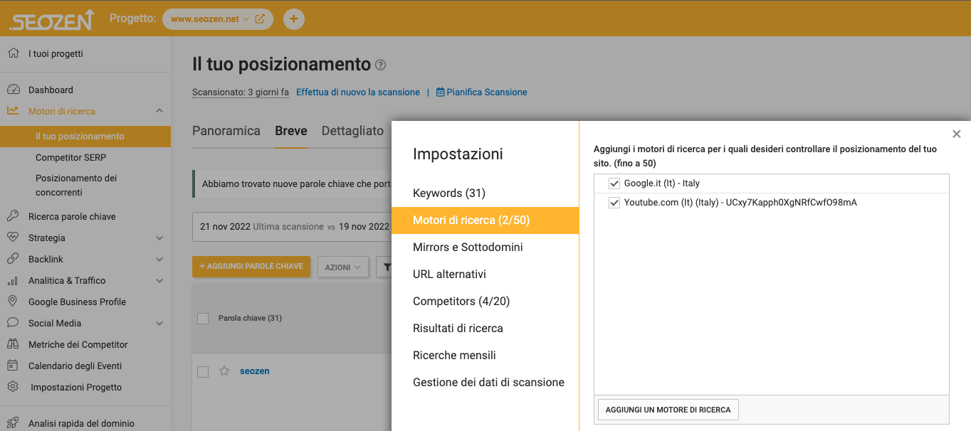 Monitora il posizionamento dei video Youtube Monitora il posizionamento dei video Youtube