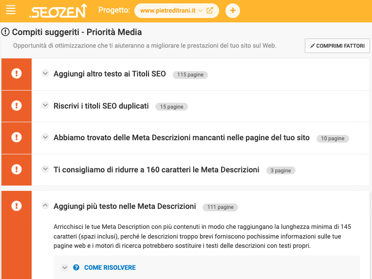 Seozen per Pietre di Trani Seozen per Pietre di Trani